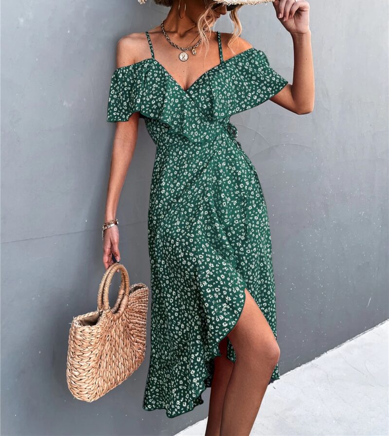 Vestido Midi Mullet Assimetrico Mulheres que Voam 5