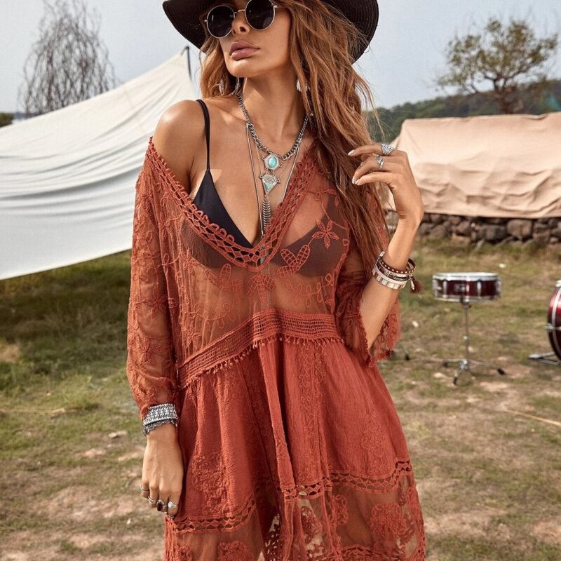 Vestido Saída de Praia Renda Bordada Oasis 6