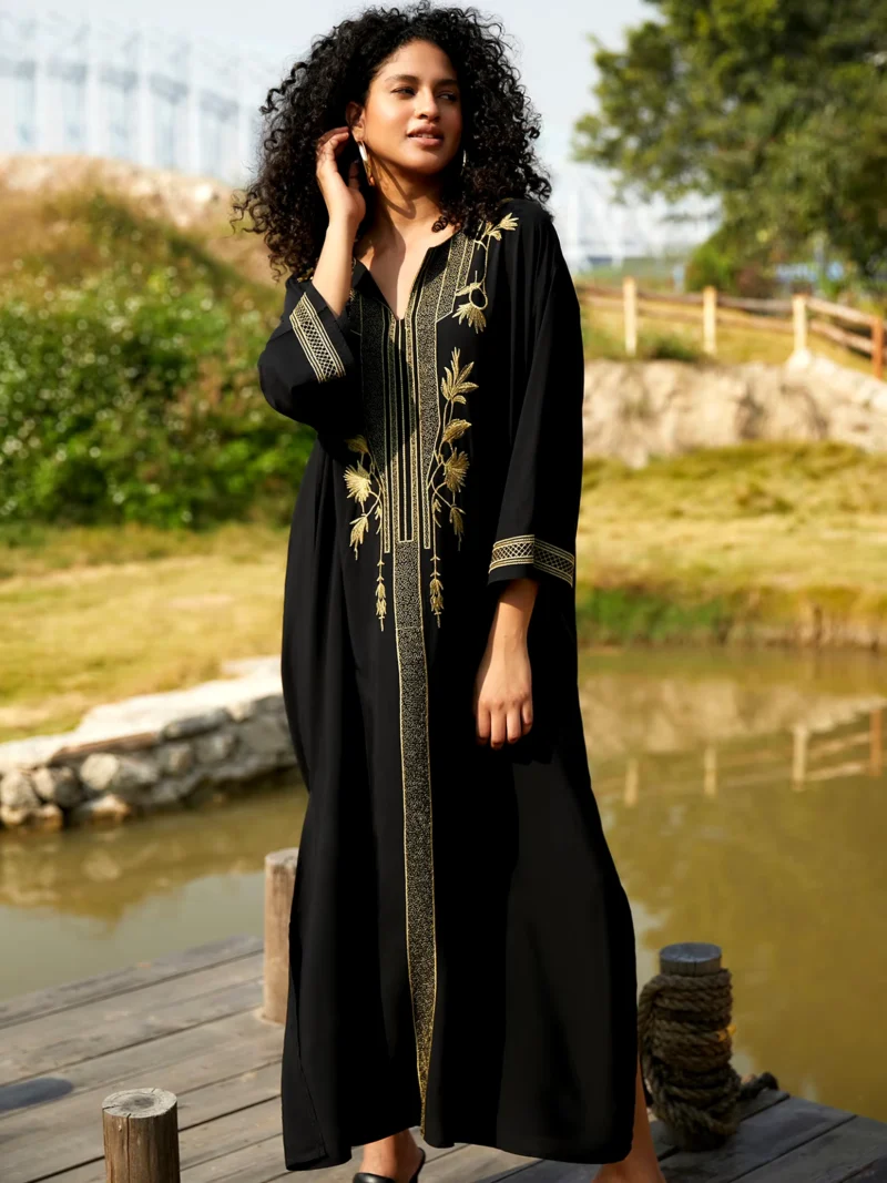 Vestido Longo Indiano Manga Longa Calcuta 1