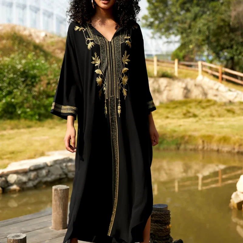 Vestido Longo Indiano Manga Longa Calcuta 6