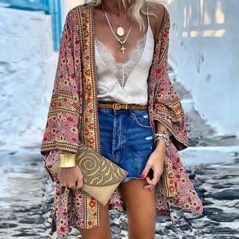 Kimono Boho Médio Estampado (3)