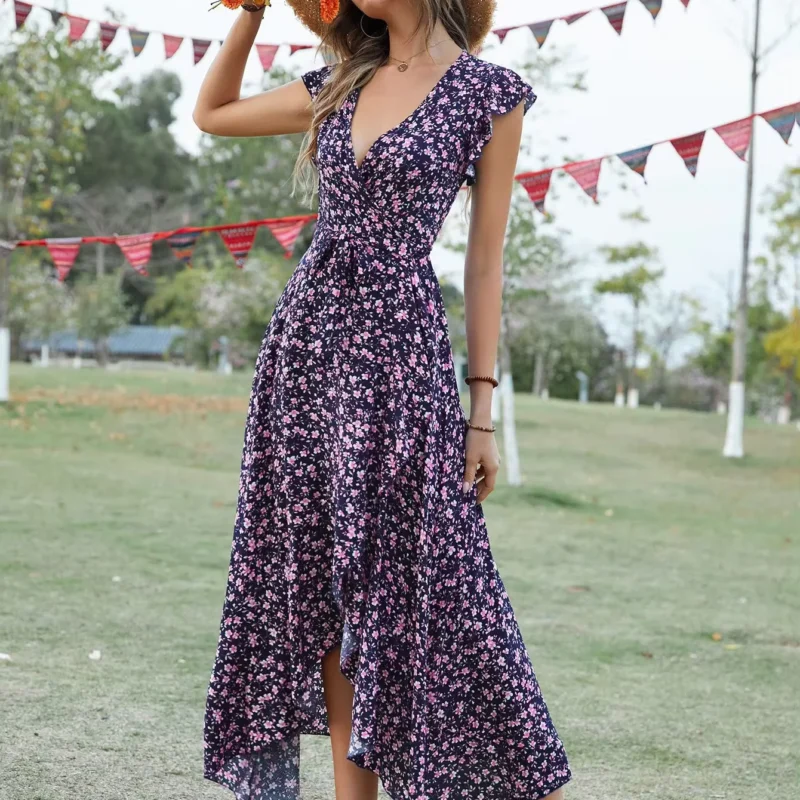 Vestido Assimétrico Boho Floral (1)