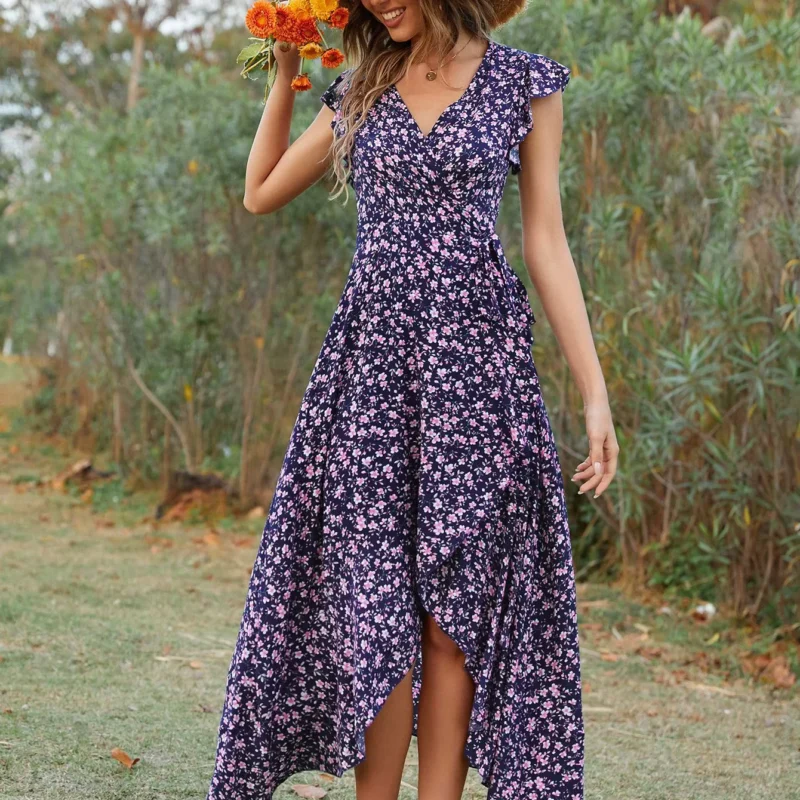 Vestido Assimetrico Boho Floral 10 1