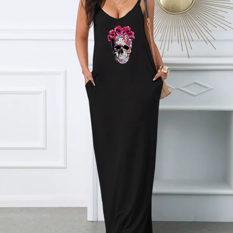 Vestido Longo Bolsos Skull (3)