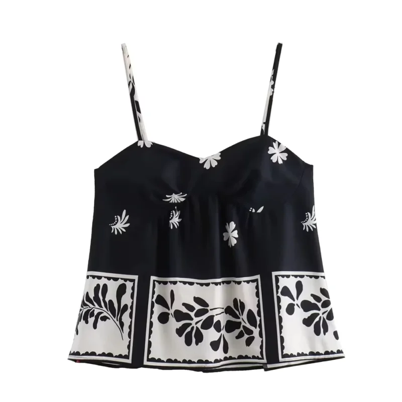 Blusa Boho Preta e Branca (1)