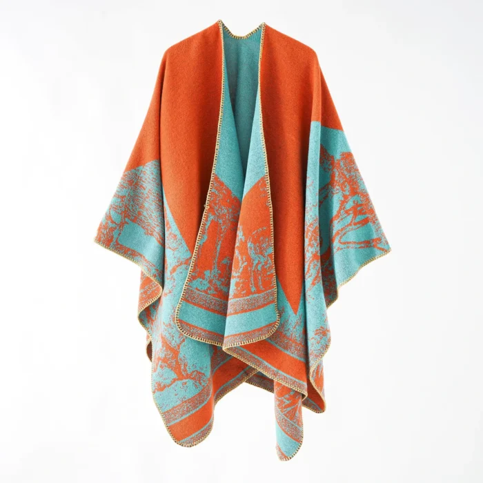 Poncho Feminino Boho Ocidental 4