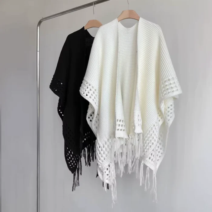 Poncho Tricõ Boho Franjas 1