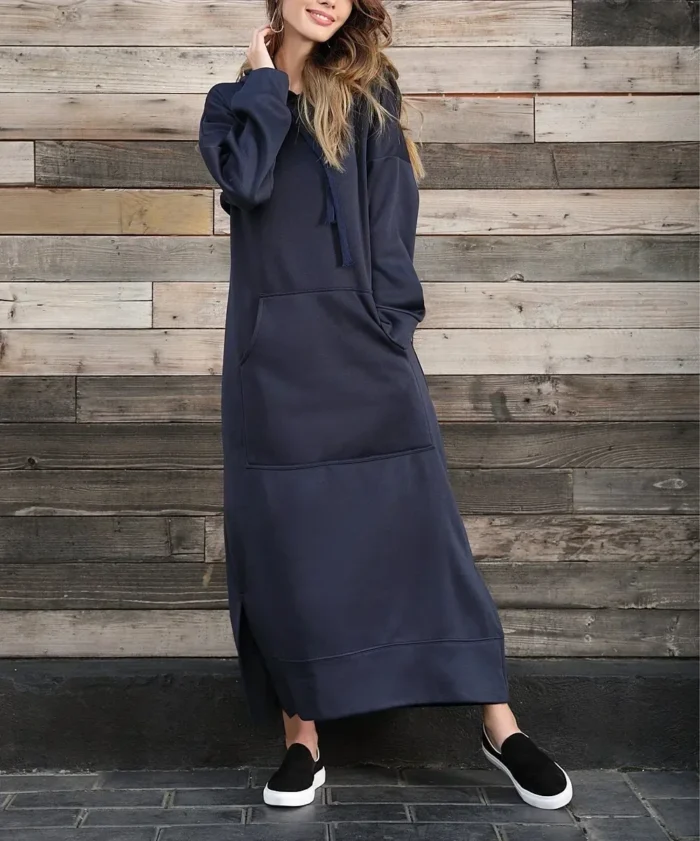 Vestido Maxi Boho Capuz 5