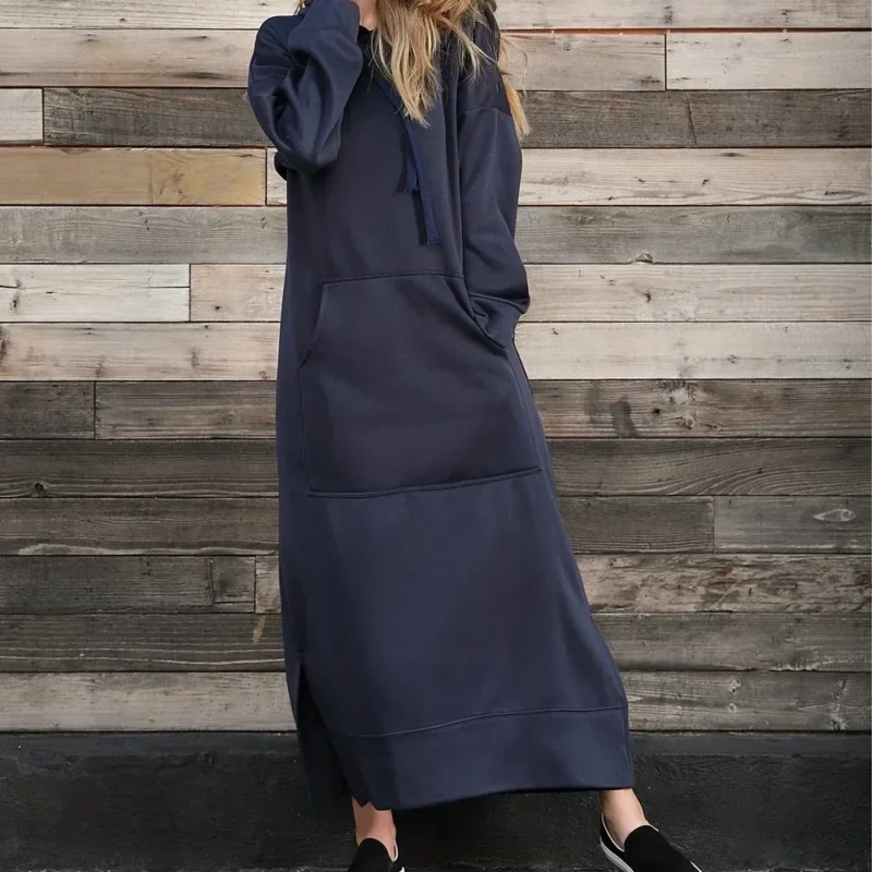 Vestido Maxi Boho Capuz 5