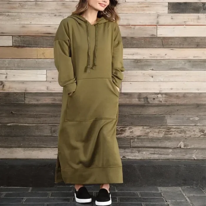 Vestido Maxi Boho Capuz 6