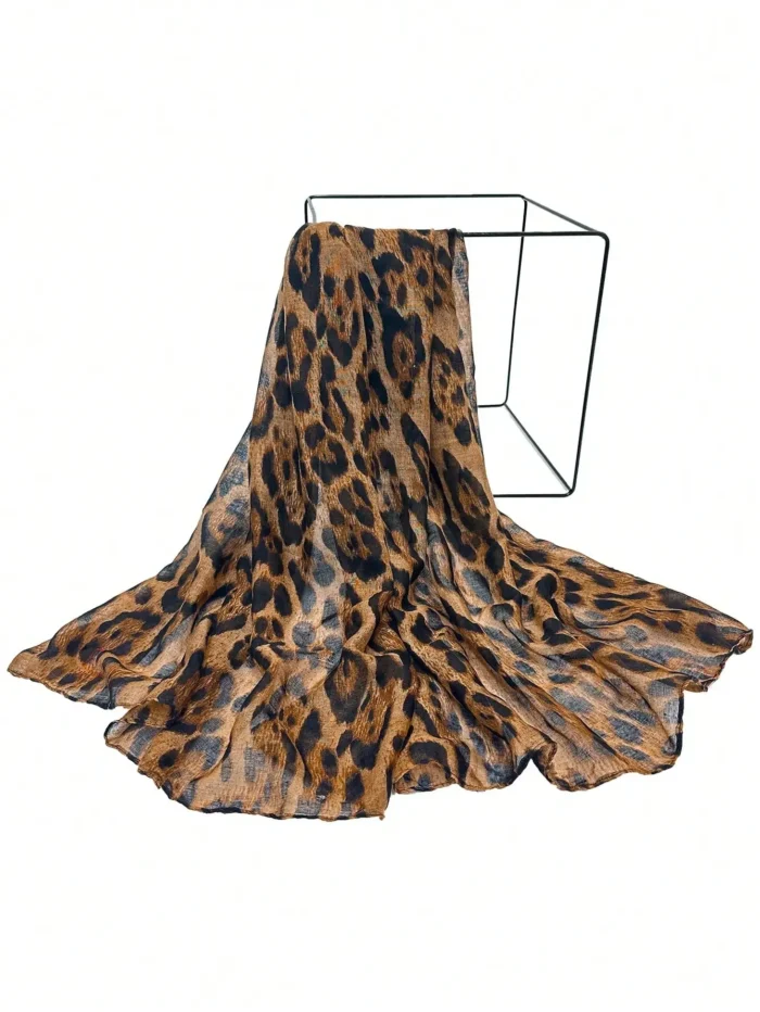 Cachecol Boho Estampa Leopardo - Imagem 5