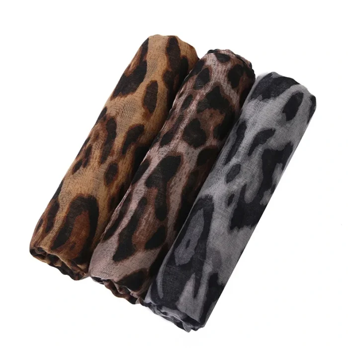 Cachecol Boho Estampa Leopardo - Imagem 7