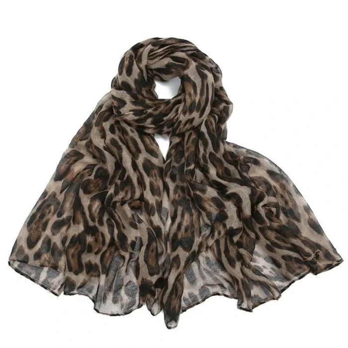 Cachecol Boho Estampa Leopardo 7