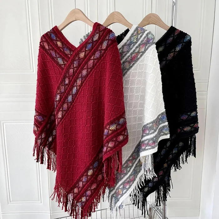 Poncho Boho Franjas Aline - Imagem 7