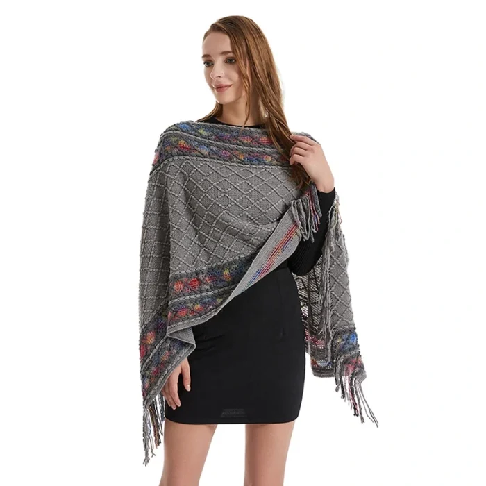 Poncho Boho Franjas Aline 6