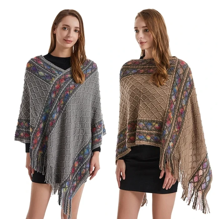 Poncho Boho Franjas Aline - Imagem 2