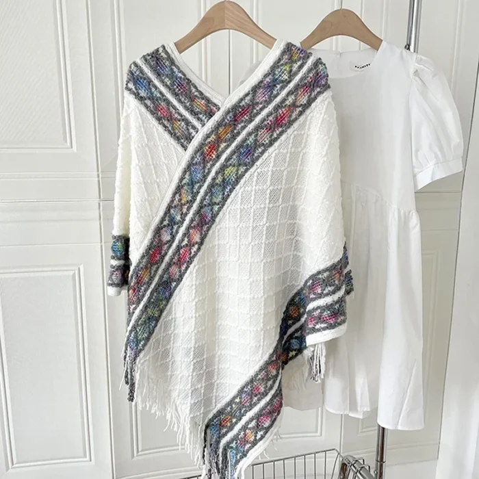 Poncho Boho Franjas Aline 9