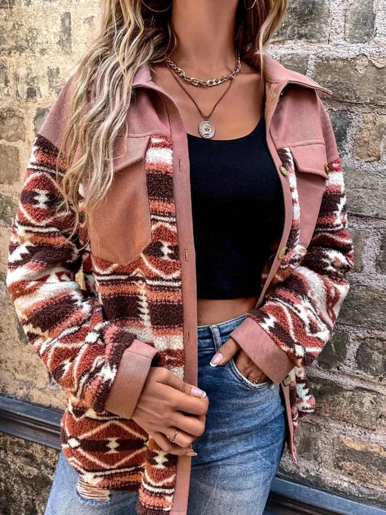 Casaco Boho Shacket Tribal 1