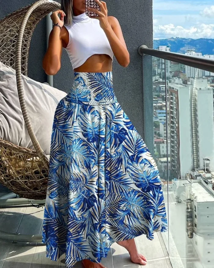 Saia Boho Cintura Alta 2