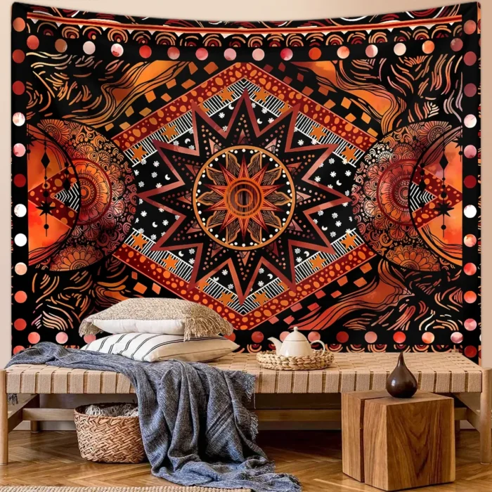 Tapeçaria Decorativa Mandala Boêmia - Imagem 2