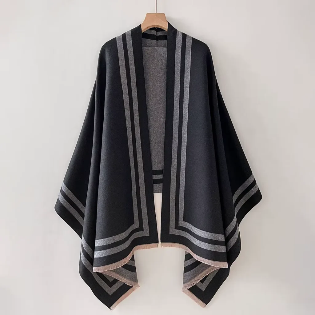 Poncho Boho Inverno Elegance 1