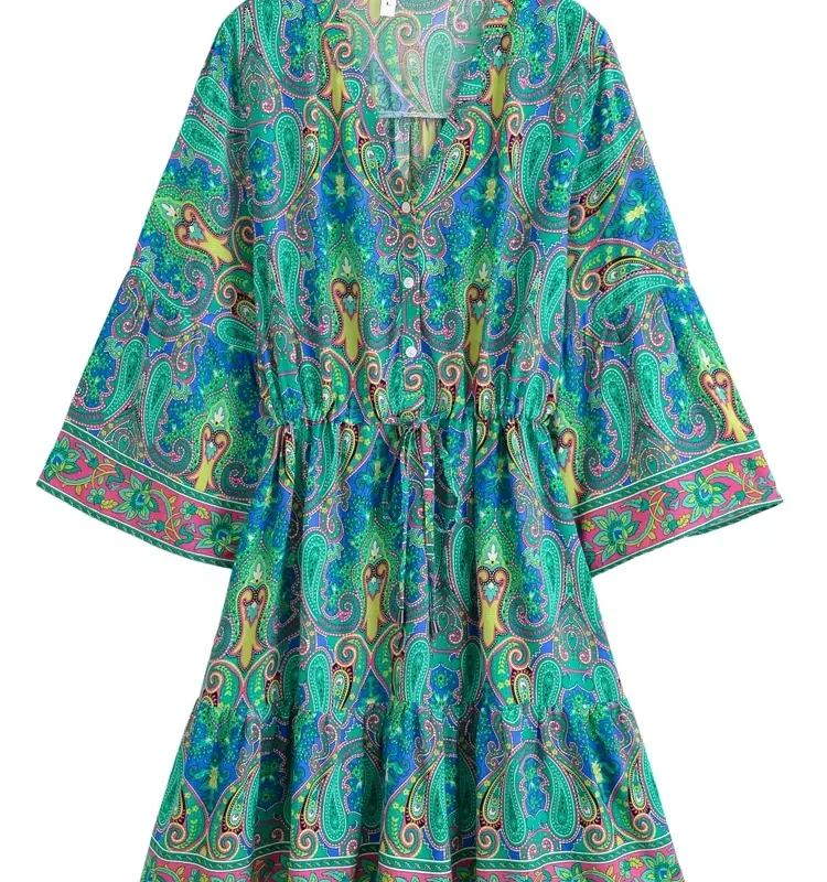 Vestido Boho Encanto Verde 4